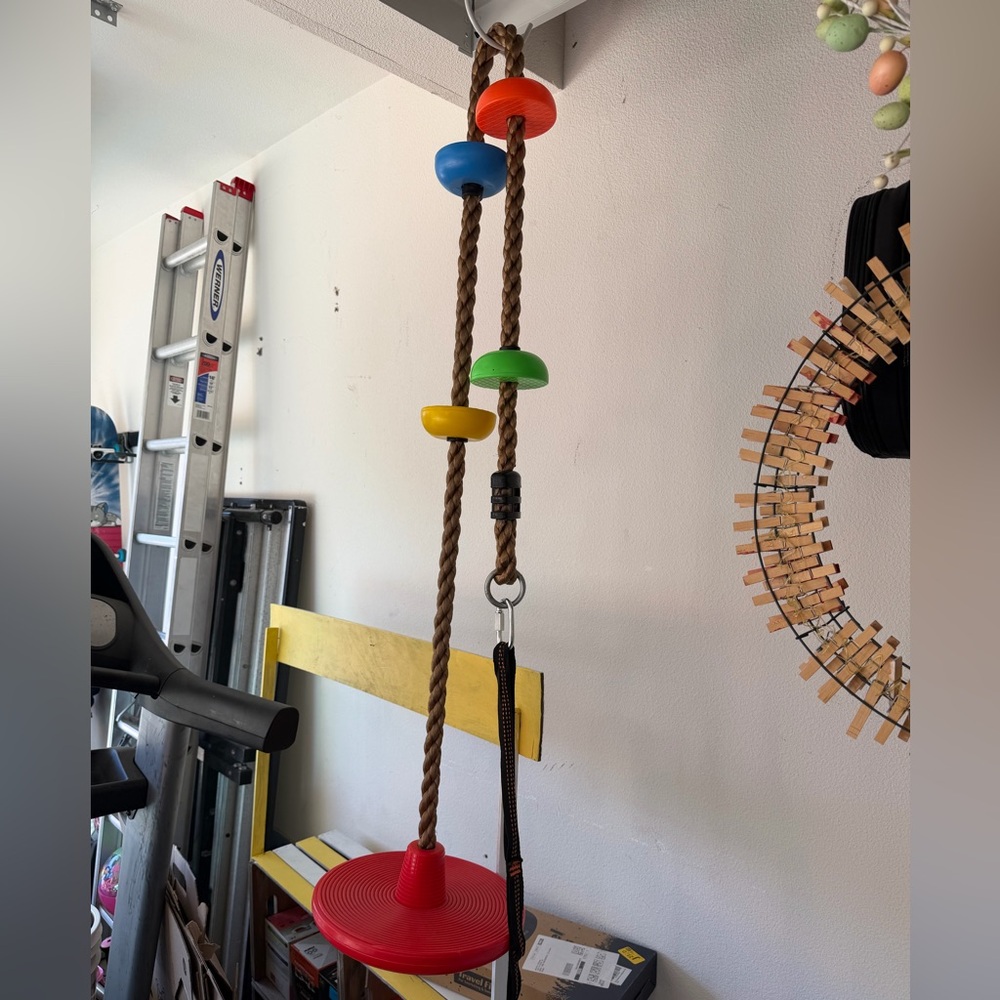 Colorful Climbing Rope Swing for Kids